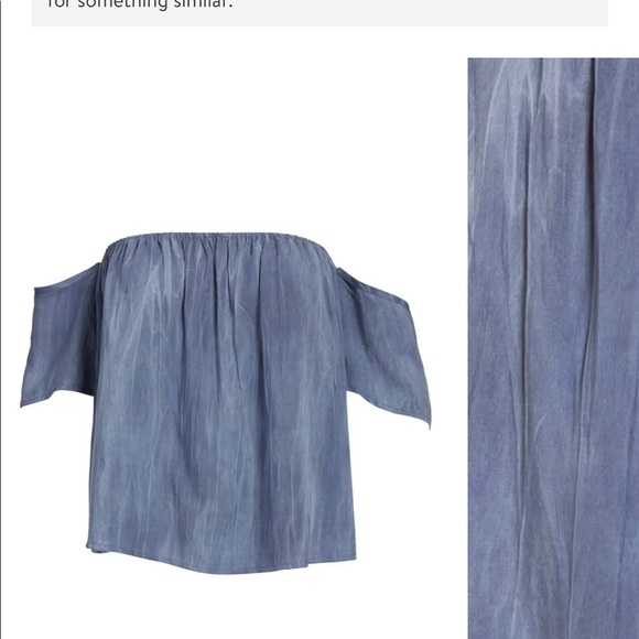 Nordstrom Off the shoulder Blue top - never worn - Picture 3 of 6